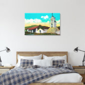 Mission San Antonio de PalaPala, CA Canvas Afdruk (Insitu (Slaapkamer))