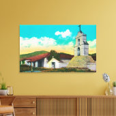Mission San Antonio de PalaPala, CA Canvas Afdruk (Insitu (Woonkamer))