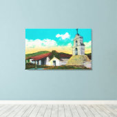 Mission San Antonio de PalaPala, CA Canvas Afdruk (Insitu (Houten vloer))