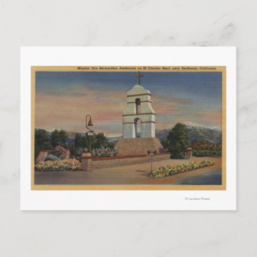 Mission San Bernardino Asistencia Briefkaart (Voorkant)