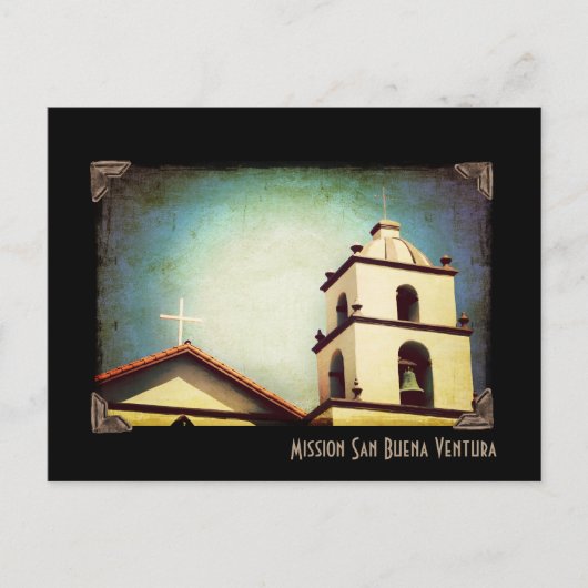 Mission San Buena Ventura Belltower Briefkaart (Voorkant)