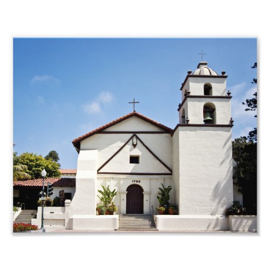Mission San Buenaventura Foto Afdruk (Voorkant)