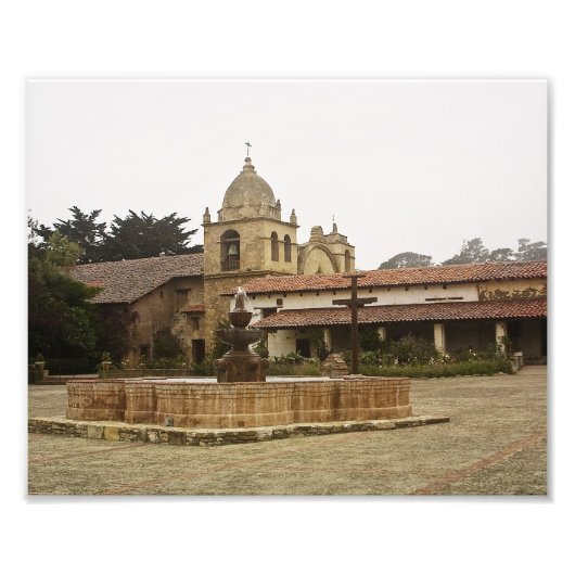 Mission San Carlos Borromeo de Carmelo Foto Afdruk (Voorkant)