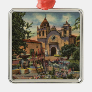 Mission San Carlos de Borromeo de Monterey Metalen Ornament