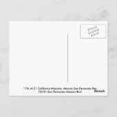 Mission San Fernando Rey Briefkaart (Achterkant)