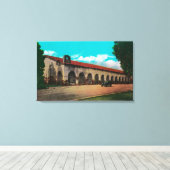 Mission San Fernando San Fernando, CA Canvas Afdruk (Insitu (Houten vloer))