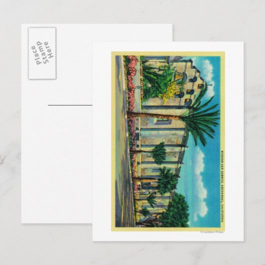 Mission San Gabriel San Garbriel, CA Briefkaart (Voorkant / Achterkant)