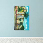 Mission San Gabriel San Garbriel, CA Canvas Afdruk (Insitu (Houten vloer))