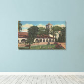 Mission San Juan Bautista, Californië Canvas Afdruk (Insitu (Houten vloer))