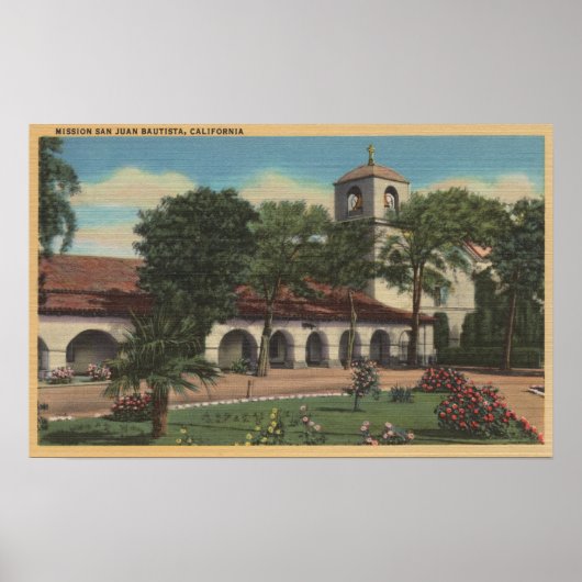 Mission San Juan Bautista, Californië Poster (Voorkant)