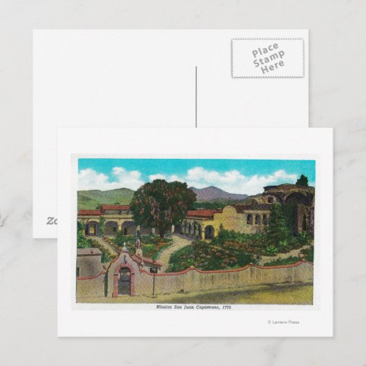 Mission San Juan Capistrano Briefkaart (Voorkant / Achterkant)