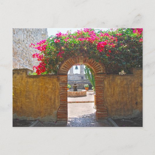 Mission San Juan Capistrano Courtyard Archway Briefkaart (Voorkant)