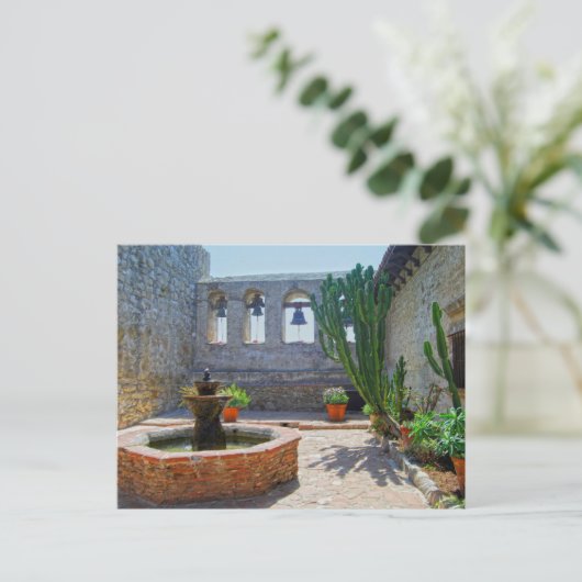 Mission San Juan Capistrano Courtyard Briefkaart (Staand voorkant)
