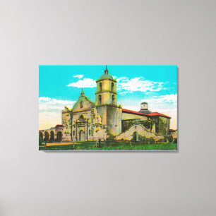 Mission San Luis, Rey de FranciaOceanside, CA Canvas Afdruk