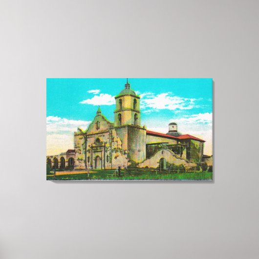 Mission San Luis, Rey de FranciaOceanside, CA Canvas Afdruk (Voorkant)