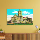 Mission San Luis, Rey de FranciaOceanside, CA Canvas Afdruk (Insitu (Woonkamer))