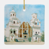 Mission San Xavier del Bac Keramisch Ornament (Achterkant)