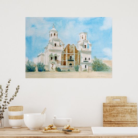 Mission San Xavier del Bac Poster (Keuken)