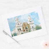 Mission San Xavier del Bac Rechthoekige Sticker (Envelop)