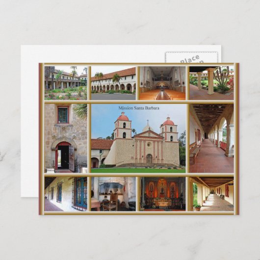 Mission Santa Barbara Briefkaart (Voorkant / Achterkant)