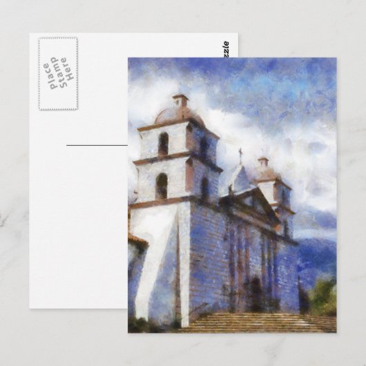 Mission Santa Barbara Briefkaart (Voorkant / Achterkant)