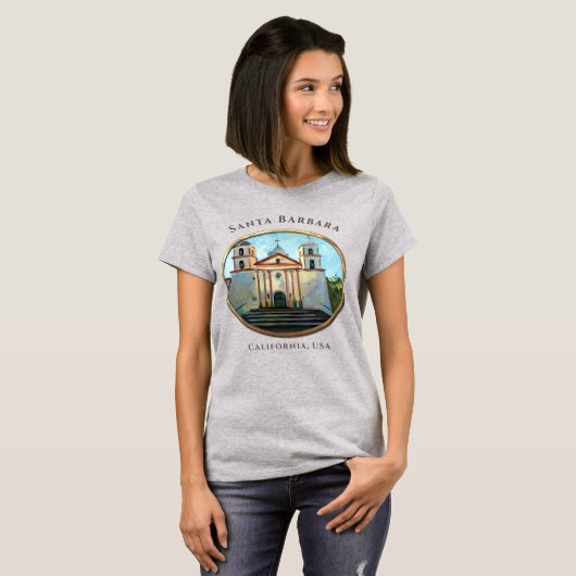 Mission Santa Barbara, CA T-Shirt (Voorkant volledig)