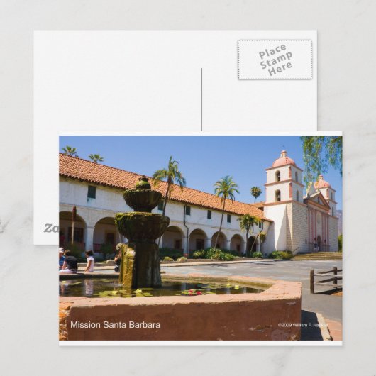 Mission Santa Barbara California Producten Briefkaart (Voorkant / Achterkant)