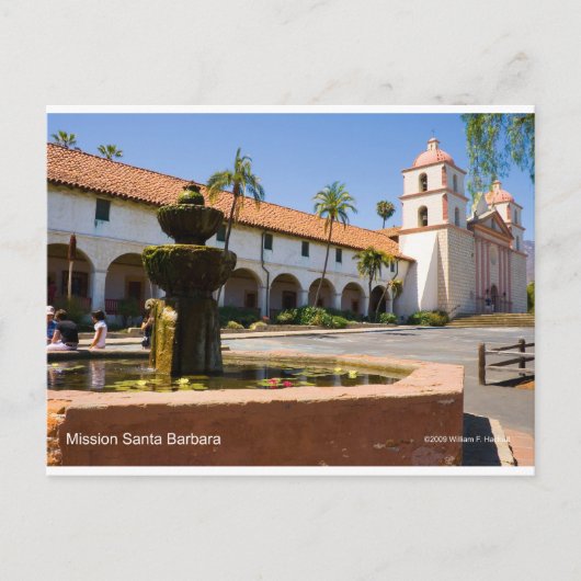 Mission Santa Barbara California Producten Briefkaart (Voorkant)