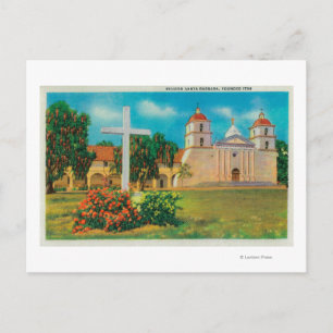 Mission Santa Barbara Uitzicht Briefkaart