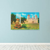 Mission Santa Barbara Uitzicht Canvas Afdruk (Insitu (Houten vloer))