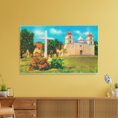 Mission Santa Barbara Uitzicht Canvas Afdruk (Insitu (Woonkamer))