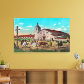 Mission Santa Clara de AsisSanta Clara, CA Canvas Afdruk (Insitu (Woonkamer))
