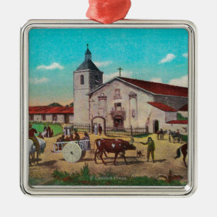 Mission Santa Clara de AsisSanta Clara, CA Metalen Ornament