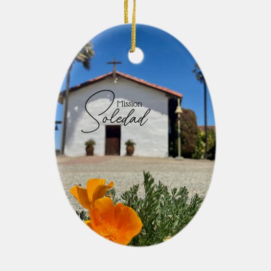 Mission Soledad souvenir Ceramic Ornament (Achterkant)