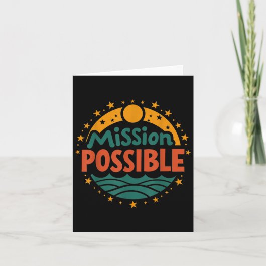 Mission Ssible Motivational Insrational School Kaart (Voorkant)