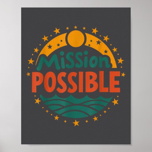 Mission Ssible Motivational Insrational School Poster (Voorkant)