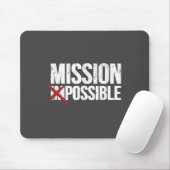 Mission Ssible Saying Quote Shirt. Insrational Rel Muismat (Met muis)