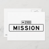 Mission St., San Francisco Street Sign Briefkaart (Voorkant / Achterkant)
