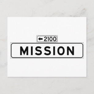Mission St., San Francisco Street Sign Briefkaart