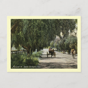 Mission St., Santa Barbara, Californische Vintage Briefkaart