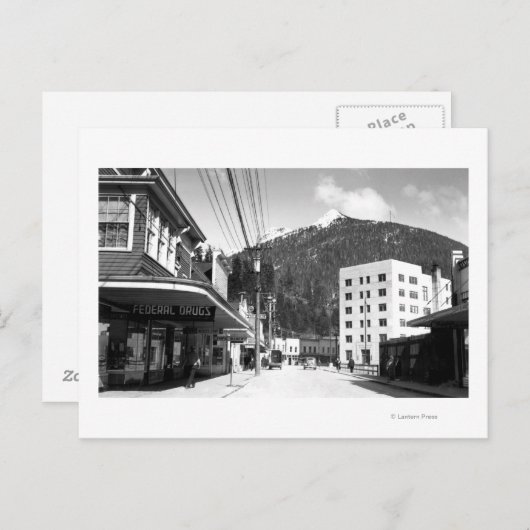Mission Street in het centrum van Ketchikan Briefkaart (Voorkant / Achterkant)