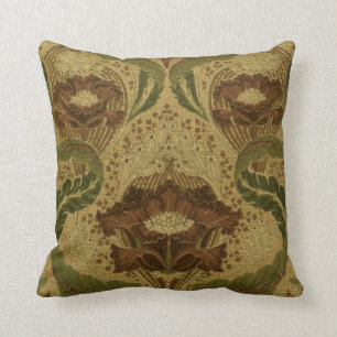 Mission Style Red Flower Blossom Pattern Kussen