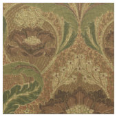  Mission Style Red Flower Blossom Pattern Stof (Close Up)