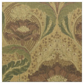  Mission Style Red Flower Blossom Pattern Stof (Close Up)