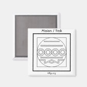 Mission/taaksymbool Magneet (Voorkant / Achterkant)