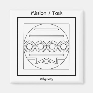 Mission/taaksymbool Magneet