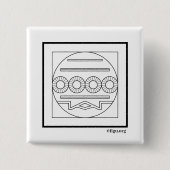 Mission/taaksymbool Vierkante Button 5,1 Cm (Voorkant)