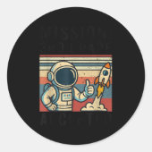 Mission Third 3rd Grade Accepted Astronaut Ronde Sticker (Voorkant)