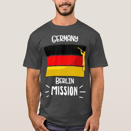 Missionair Duitsland Berlijn Mormon LDS T-shirt (Voorkant)