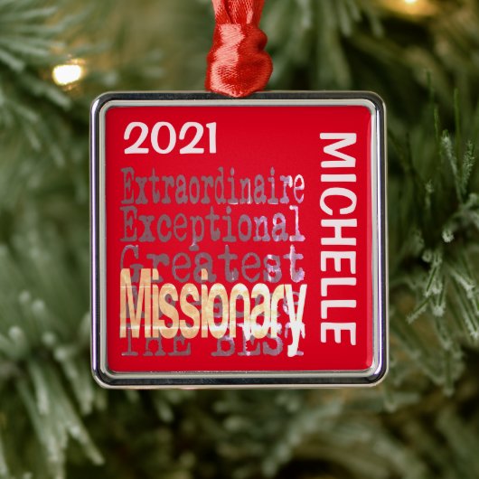 Missionaire Extraordinaire CUSTOM Metalen Ornament (Boom)
